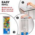 thumbnail image 6 of Vending Machine - Big Capsule Vending Machine - Prize Machine - Commercial Vending Machine for 2 Inch Round Capsules Gumballs Bouncy Balls - Blue, 6 of 6