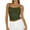 #012 Army Green-A2, variant on Tianiyouqing Comfy Tank Tops for Women 2025 Party Cami Shirts Summer Undershirts Sleeveless Adjustable Spaghetti Strap Racerback Double Lined Layered Square Neck Basic Light Brown S