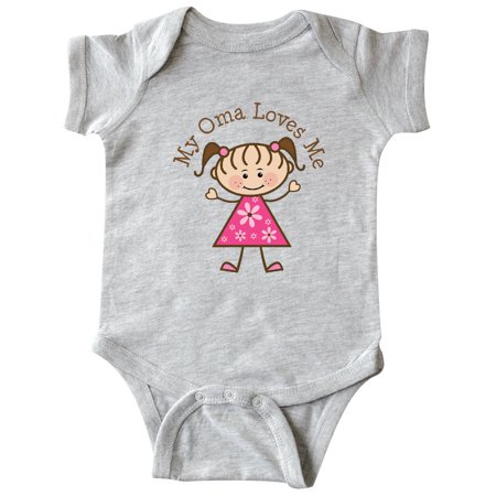 

Inktastic My Oma Loves Me Granddaughter Gift Gift Baby Girl Bodysuit