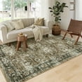 thumbnail image 4 of Garvee 5x7 Vintage Area Rugs Washable Rug for Living Room, Non Slip Non Shedding Soft Indoor Carpet, Retro Oriental Floral Print Rugs for Bedroom Home Office, Brown, 4 of 7