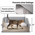 thumbnail image 3 of XL Stainless Steel Cat Litter Box with Lid,Metal Litter Box High Sides for Big/Multiple Cats,Open Design,Indoor,1-Mat and 1-,Easy to Clean, No Odor,Anti-Urine Leakage, 3 of 9