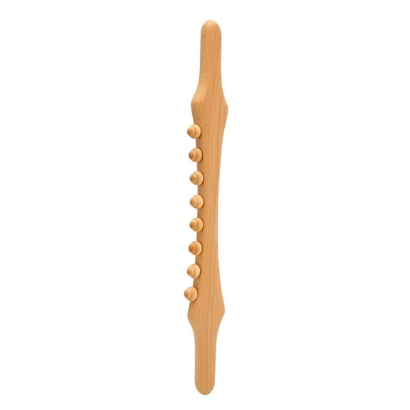 8-Bead Wood Massage Stick - Full Body Dehumidification & Trigger Point Therapy Tool