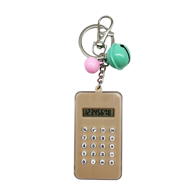 Seitruly Calculadora portátil, contador de bolsillo Digital, herramienta de cálculo de matemáticas de contabilidad a la moda, papelería para Electrónica Caqui