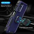 thumbnail image 6 of Allytech Moto G 2022 Case with Stand, Moto G 2022 5G Cover, Military Grade Protective Ring Holder Kickstand Shockproof Bumper Hybrid Rubber PC Anti-scratch Case for Motorola G 2022 5G 6.5"-Blue, 6 of 6
