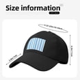 thumbnail image 2 of Baseball Cap Bent Eaves Design 6 Piece Cap Body Breathable Not Hot Plastic Cap Drag For Daily Travel Vacation Light Blue Stripe_2 Black, 2 of 8