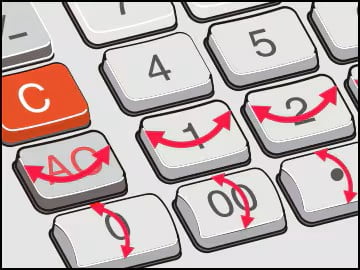 DE-12E-WE Ergonomic Desktop Calculator