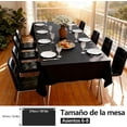 thumbnail image 2 of Mantel Rectangular Desechables para Fiestas 12pcs,137x274cm Mantel de PEVA Impermeable para Mesa Rectangular - Ideal para Bodas,Cumpleaños, Mesas de Banquetes Rectangulares (Negro), 2 of 4