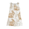 thumbnail image 3 of LTTVQM Girls Dresses Easter 2026 Egg Bunny Print Happy Sleeveless Sundress Comfortable Crew Neck Midi Dresses Trendy A-Line Dresses Beige 7-8 Years, 3 of 5