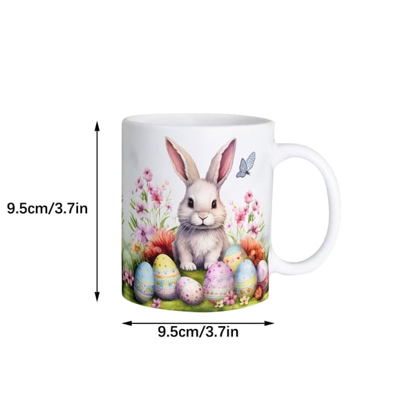 Daqian Double Wall Insulated Mug Easter Ceramic Coffee Mark Cup Tea Water Cup New Style Mug 350ml Holiday Design Large Capacity