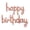 Rose Gold, variant on 16" happy birthday Backdrop Balloon Banner