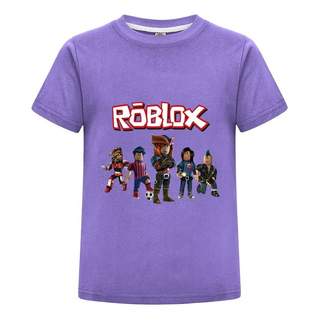 Playera Infantil de Roblox para Niño, Camiseta de Algodón con Personajes del Juego, Estilo Gamer Casual, Verano, Manga Corta, Ropa Cómoda para Regalo de Cumpleaños