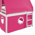 thumbnail image 5 of Full Size Loft Bed with Slide Pink Tent and Tower - Pink, 5 of 10
