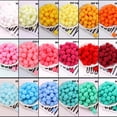 thumbnail image 2 of Bolas de pompones de colores variados, 8/10/15/20/25/30 mm, minibolas de pompones difusos, bolas de pompones negras, blancas y verdes, llaveros de bricolaje, decoración, 2 of 5