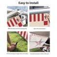 thumbnail image 7 of 4th of July RV Awning Sun Shade Screen 9'X7' Patriotic Stars Mesh Sunscreen American Flag Red Stripes Vintage Awning Shade Screen with Zipper UV Blocker Completed Kits for RV Motorhome Camper, 7 of 7