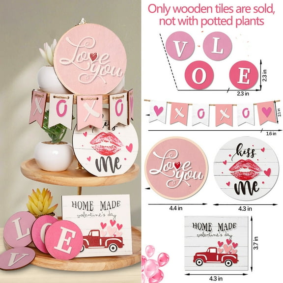 Chmadoxn Christmas Decorations Tray Wooden Sign Table Top Decoration Party Decoration Supplies Christmas Tree Sign Xmas Tree Ornaments