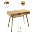 thumbnail image 6 of Pemberly Row 40"W Writing Desk in Natural Oak - Engineered Wood, 6 of 7