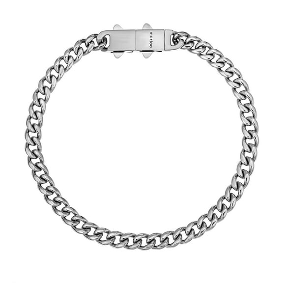 murtoo stainless steel cuban link bracelet men 6mm adjustable box clasp polished