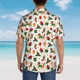 thumbnail image 4 of Balery Christmas Hat Cute Puppy Camisas hawaianas de manga corta para hombre, camisas playeras de corte holgado, camisas de vacaciones con botones,3X-Large, 4 of 7