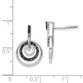 thumbnail image 2 of Sterling Silver Diamond Earrings - .25 dwt - Measures 19x12mm Wide, 2 of 2