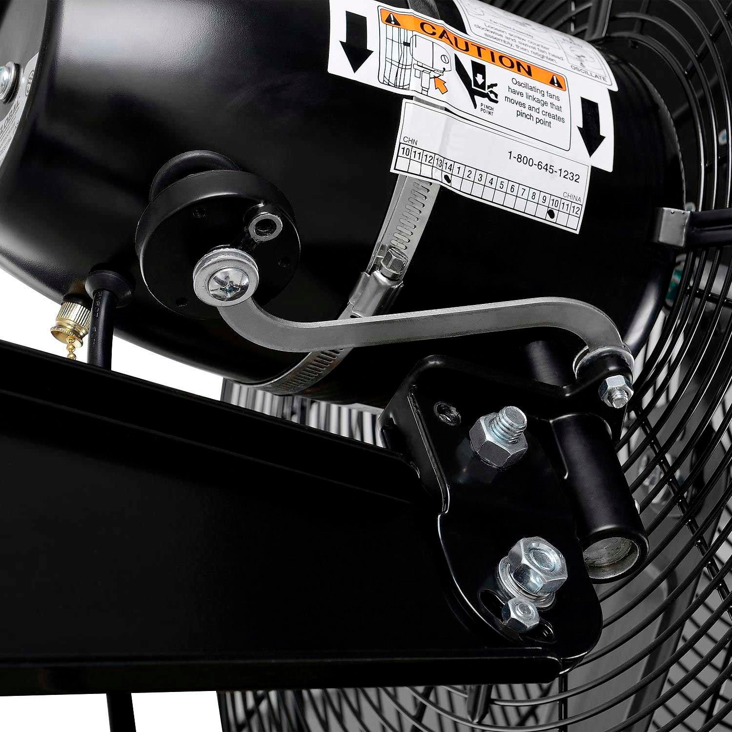 Outdoor Oscillating Wall Mounted Fan, 24" Diameter, 3/10HP, 7700CFM
