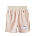 thumbnail image 2 of NAISIBABY Girls Active Shorts, Rainbow Prints Loose Comfy Elastic Waist Summer Terry Shorts Khaki 9-10T, 2 of 3