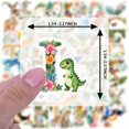 thumbnail image 3 of 35pcs Floral Alphabet Stickers Animal Decals Cute Stickers for Laptops Phones Suitcases, 3 of 9
