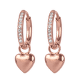 thumbnail image 1 of Aretes Mujer 2 en 1 tipo Arracadas de Corazón,  LuckyLy  Acero Inoxidable Baño Oro Rosa 14k, Oro 14k o Plata y Zirconia Cúbica – Joyería para Mujer, Regalos para Mujer San Valentín y Navidad, rosa, 1 of 6
