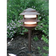 Best Pro Lightings 20-Watt 3 Tier Pagoda Path Light In Rust