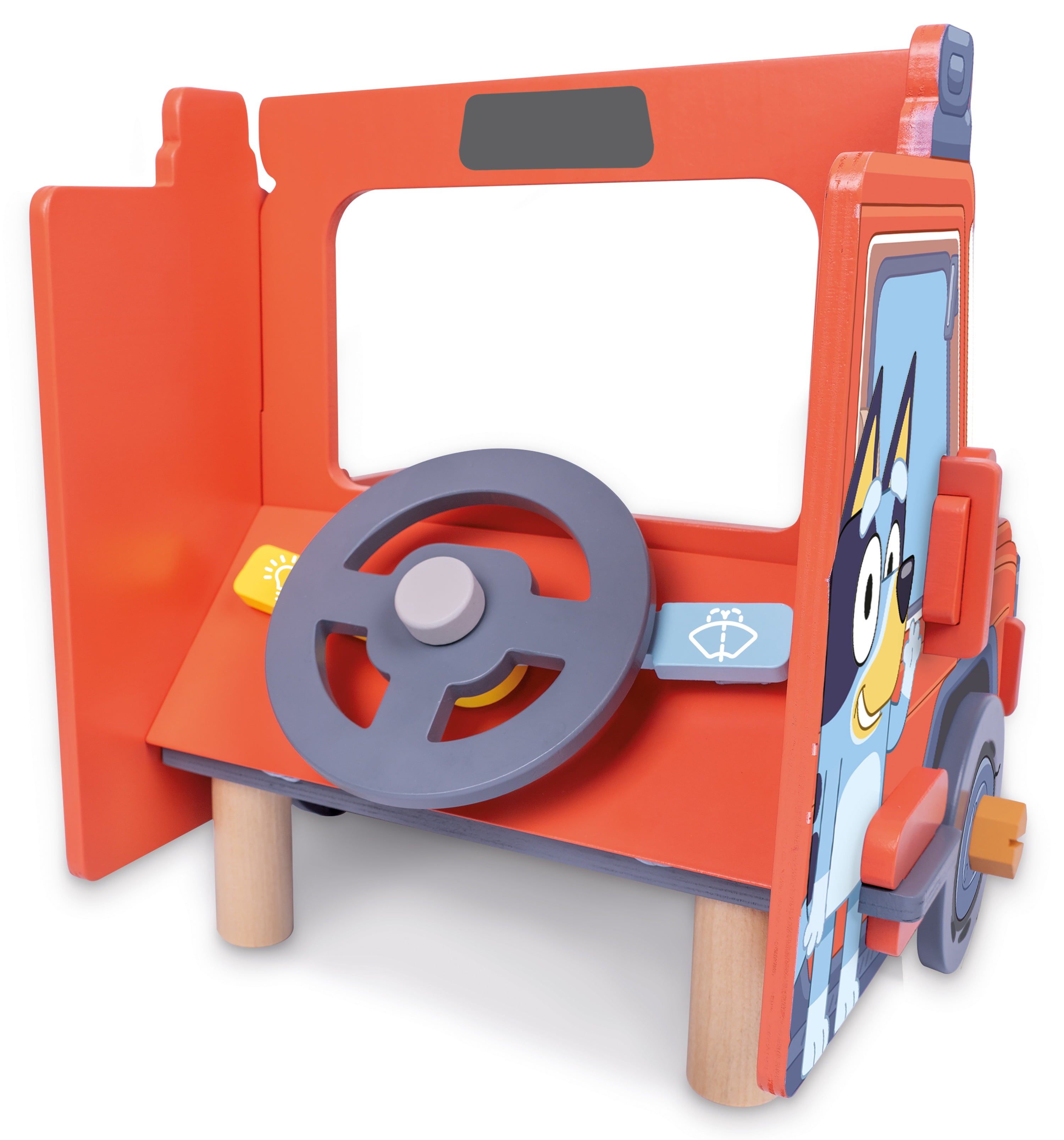 Bluey Wooden Mechanic Tabletop Playset, Build the Car and Repair the Engine, Includes 22 pieces, Ages 3+