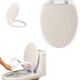 thumbnail image 1 of Asiento de inodoro Blateno de vinilo suave y alargado con cubierta de vinilo suave y acolchado de espuma cómodo. Se adapta a todos los accesorios de tamaño estándar. Fácil de instalar., 1 of 8