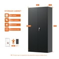 Supeer Black Metal Storage 72" Locking Steel Storage