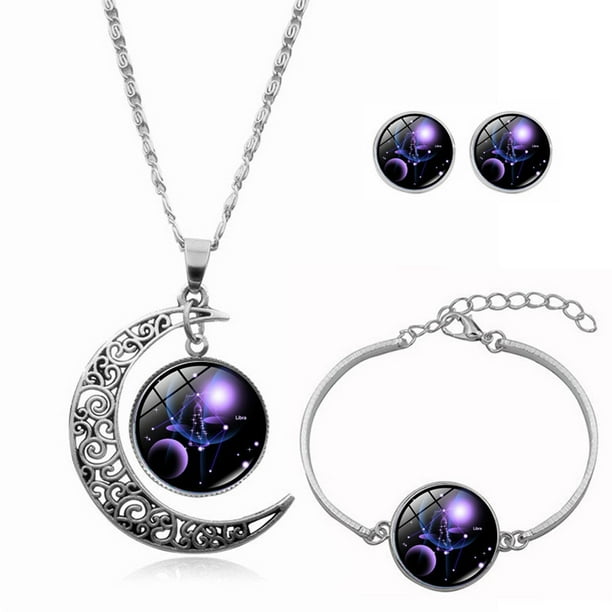 Pendientes de botón para mujer, pendientes de botón, pendientes de botón para mujer, 12 collares, pendientes, pulseras, regalos para mamá, regalo para mujer, collar de aleación para mujer.