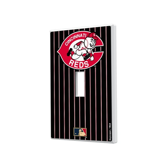 Cincinnati Reds 1978-1992 Cooperstown Pinstripe Single Toggle Light Switch Plate