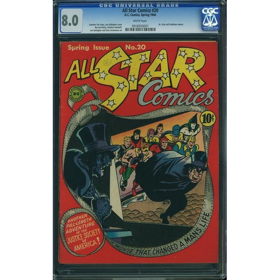 All Star Comics #20 - CGC 8 Comic Book