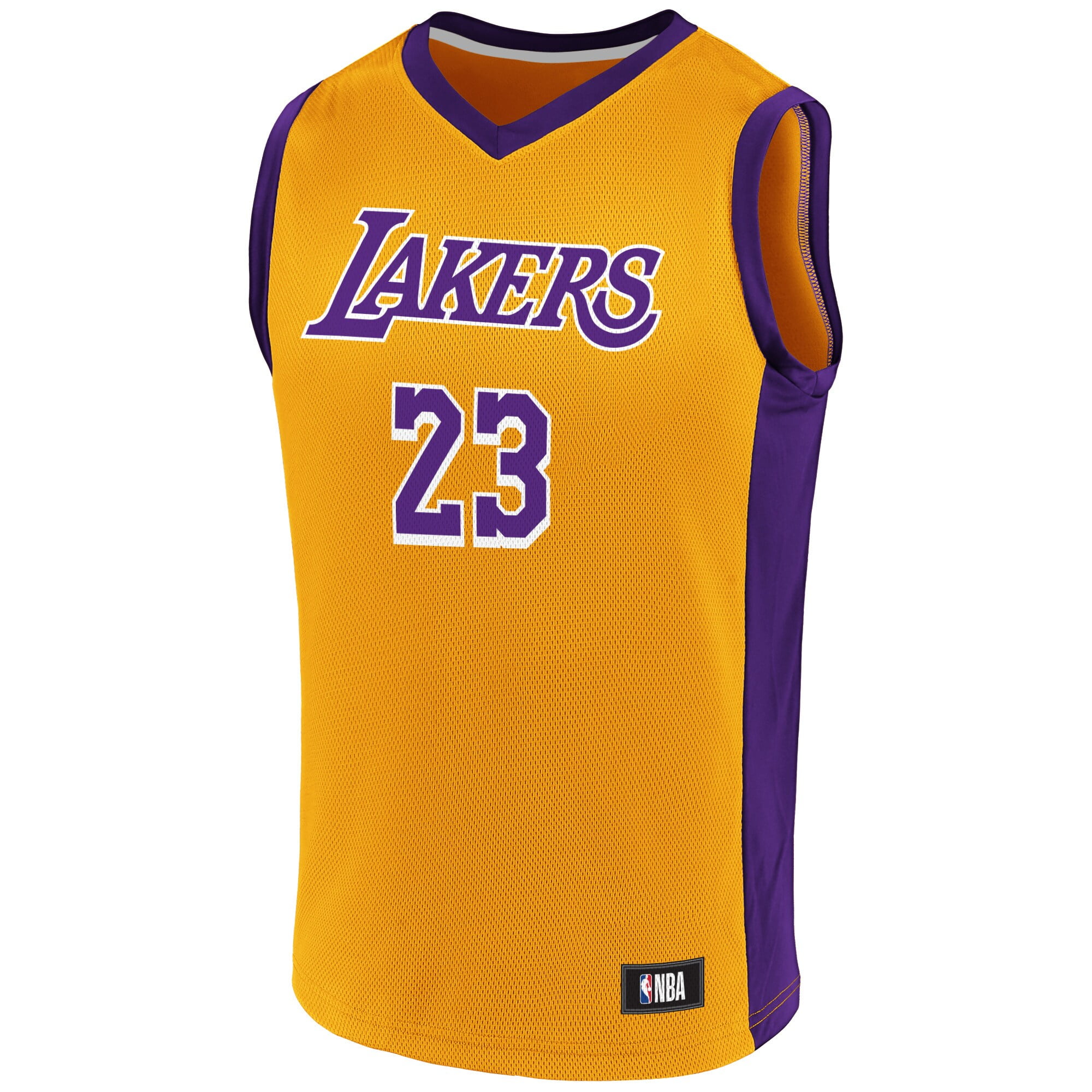 Youth Fanatics Branded LeBron James Gold Purple Los Angeles Lakers Replica Jersey Walmart