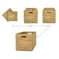thumbnail image 5 of Better Homes & Gardens Fabric Cube Storage Bins (12.75" x 12.75"), Natural, 2 Pack, 5 of 7