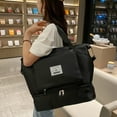 thumbnail image 1 of Bolsa de viaje grande, bolsa expandible para gimnasio, equipaje de mano para mujer con funda para carrito, bolsillo impermeable, bolsas de lona de viaje, contenedores de almacenamiento de viaje, 1 of 7