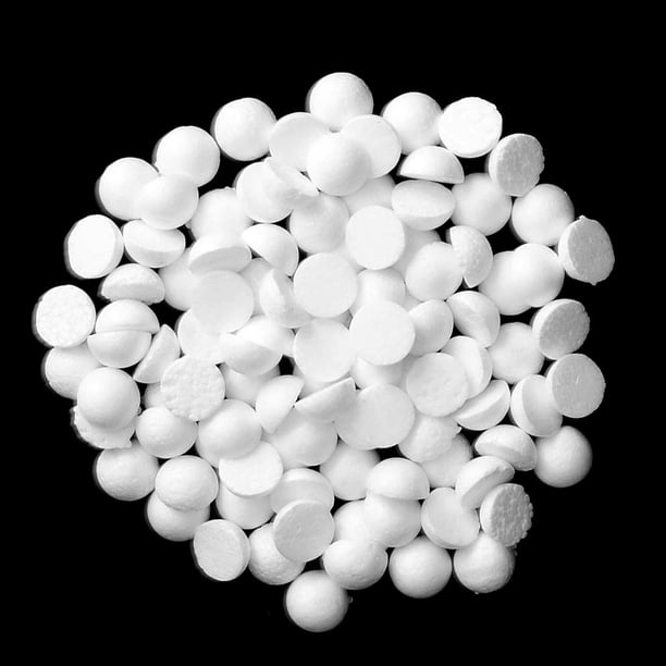 100x adornos de espuma de poliestireno de poliestireno en apariencia de manualidades de bricolaje - 100pcs, 20 mm perfecl Esferas de esferas de espuma de poliestireno