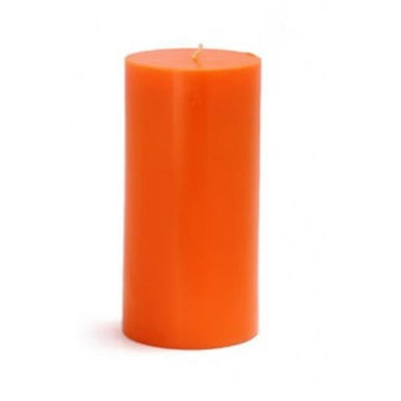 Zest Candle CPZ-086-12 3 x 6 in. Orange Pilier Bougies-12pcs-Case - Vrac