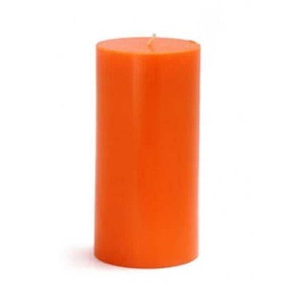 Zest Candle CPZ-086-12 3 x 6 in. Orange Pilier Bougies-12pcs-Case - Vrac