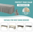 thumbnail image 6 of LKJYER Stretch Dining Bench Cover, Soft Seersucker Bench Slipcover with Skirt Spandex Removable Washable Dining Room Bench Covers for Banquet Bedroom, 6 of 8