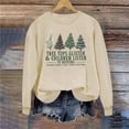 thumbnail image 2 of Srogem Tree Tops Glisten and Children Listen to Nothing Sweatshirt Women Christmas Trees Crewneck Graphic Shirt Pullover, 2 of 4