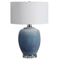 thumbnail image 3 of Uttermost Lampe de Table en Céramique et Tissu Bleu Clair/blanc, 3 of 8