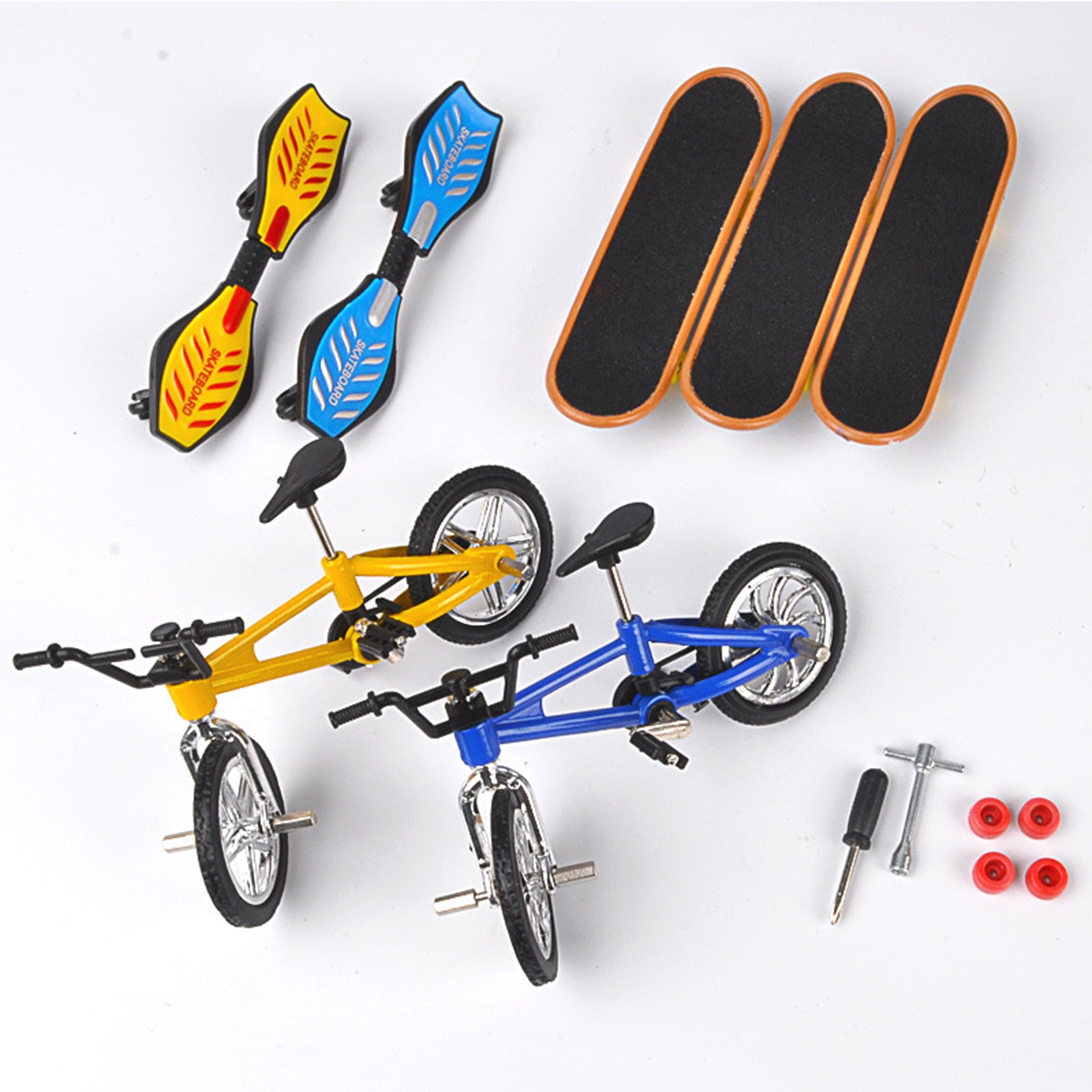 Lubelski Professional Children Mini Bicycle Skateboard Assembled Finger Toy Set Kids Gift