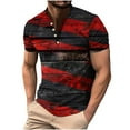 thumbnail image 2 of GaThRRgYP Going Out Tops for Women,Mens Tops Short Sleeve Casual,Men's Printing Button Casual Short Sleeve Round-Neck Blouses Shirts Multicolor XXXXXL, 2 of 5