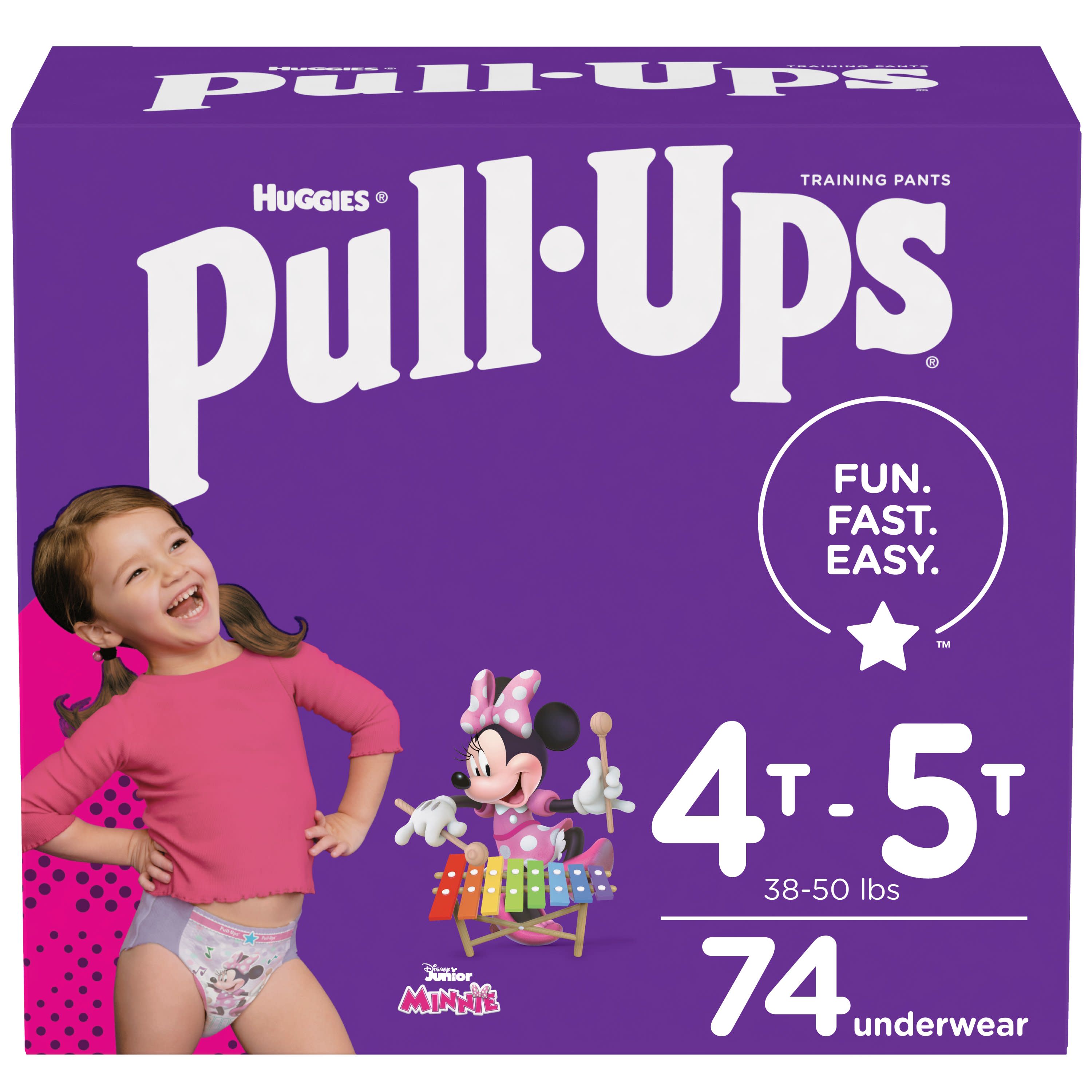 Pull-Ups Girls' Learning Designs Training Pants, Size 4T-5T, 74 Count (Packaging May Vary) - image 3 of 9