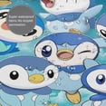 thumbnail image 4 of Piplup Shower Curtain Cartoon Art Bath Shower Curtains with 12 Hooks, Waterproof Washable Polyester Bathroom Home Decor Set 72x72 Inch, Iron, 4 of 8