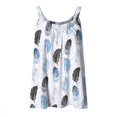 thumbnail image 2 of Gibobby Camisetas sin mangas para mujer, holgadas, plisadas, de verano, sin mangas, con dobladillo curvo S 2XL(Azul,XG), 2 of 4
