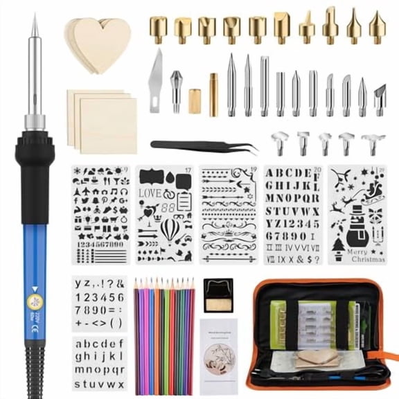 Wood Burning Kit for Adults: Wood Burner with Adjustable Temperature - Professional Wood Burning Tool for Beginners Kids Soldering Embossing Carving DIY Crafts Woodburning