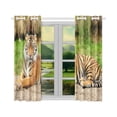 thumbnail image 4 of RYLABLUE Rideaux de Cuisine Motif Tigre, Deux Pièces 26x39 Pouces, 4 of 4